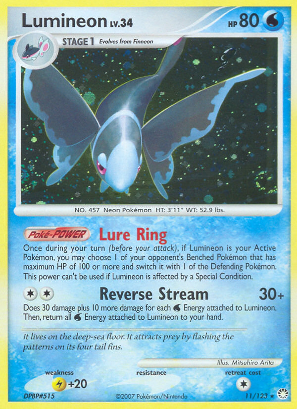 Lumineon (11/123) [Diamond & Pearl: Mysterious Treasures] | Anubis Games and Hobby