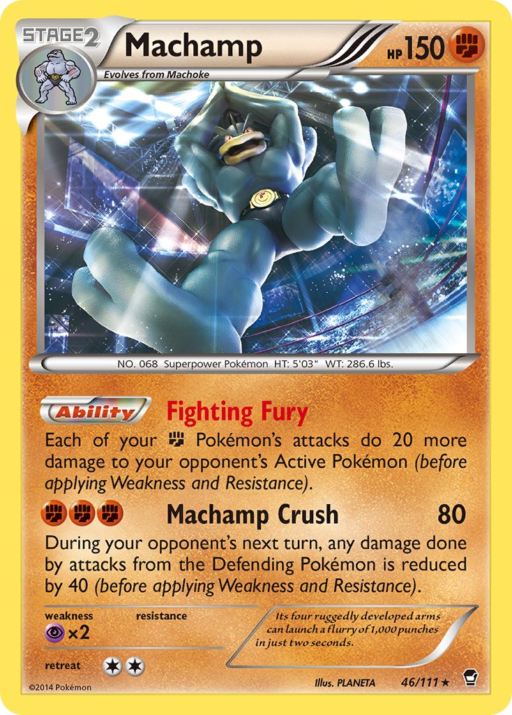 Machamp (46/111) (Cosmos Holo) (Blister Exclusive) [XY: Furious Fists] | Anubis Games and Hobby