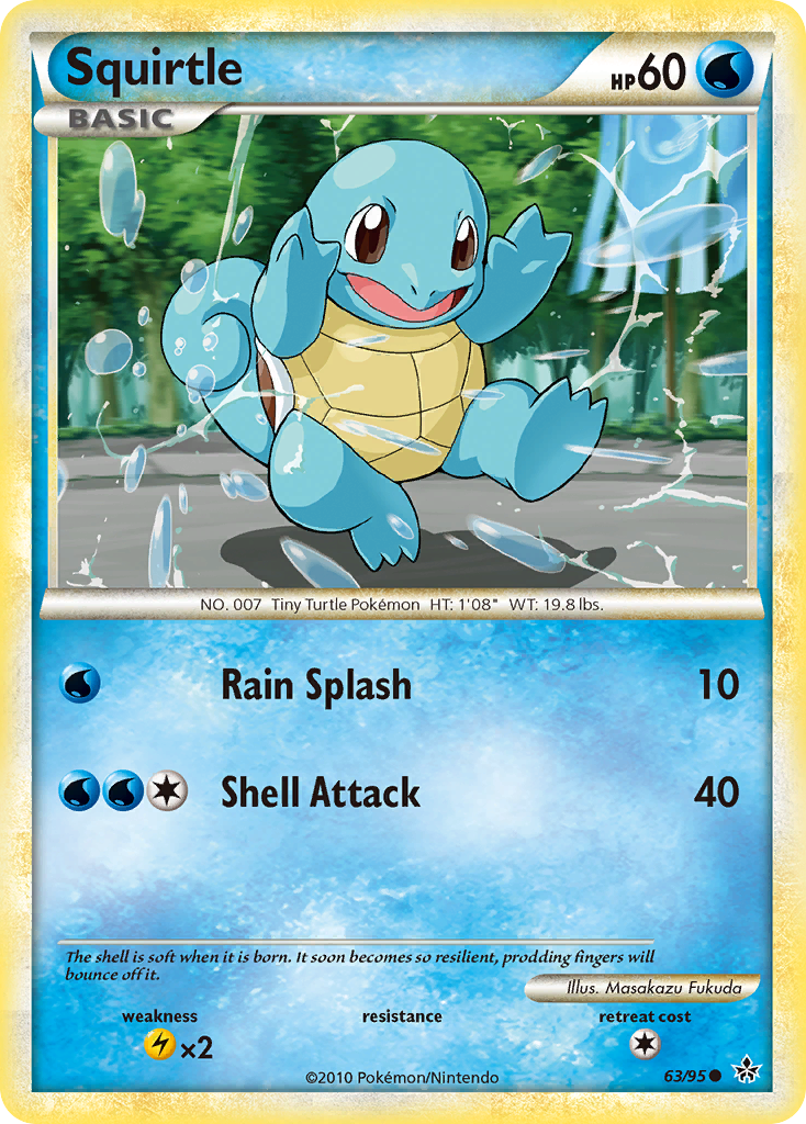 Squirtle (63/95) [HeartGold & SoulSilver: Unleashed] | Anubis Games and Hobby