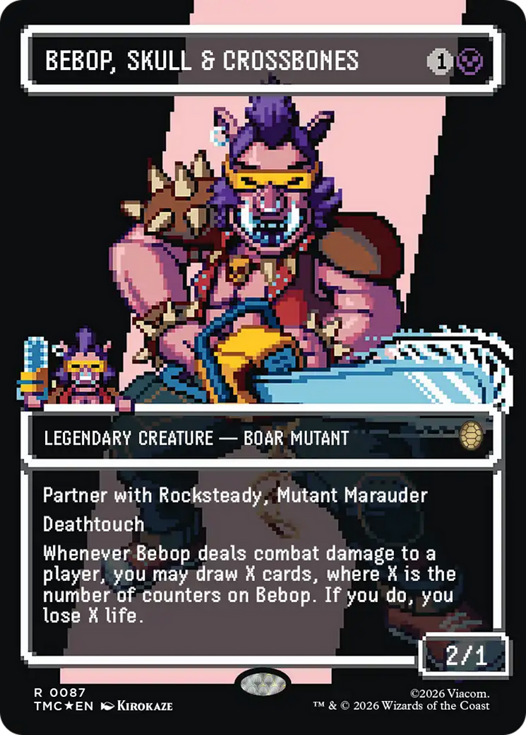 Bebop, Skull & Crossbones (Borderless) (Surge Foil) [Teenage Mutant Ninja Turtles Commander] | Anubis Games and Hobby