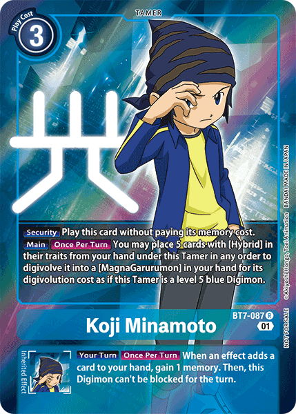 Koji Minamoto [BT7-087] (Alternative Art - Box Topper) [Next Adventure] | Anubis Games and Hobby