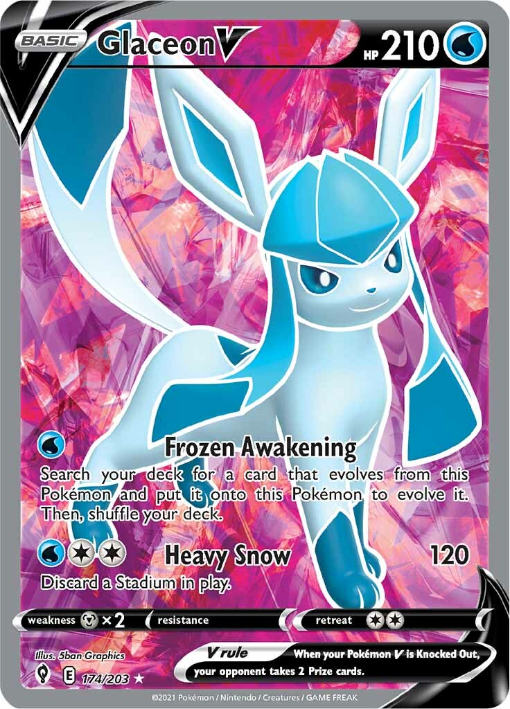 Glaceon V (174/203) [Sword & Shield: Evolving Skies] | Anubis Games and Hobby