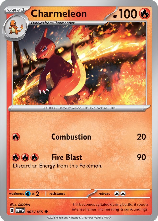 Charmeleon (005/165) [Scarlet & Violet: 151] | Anubis Games and Hobby