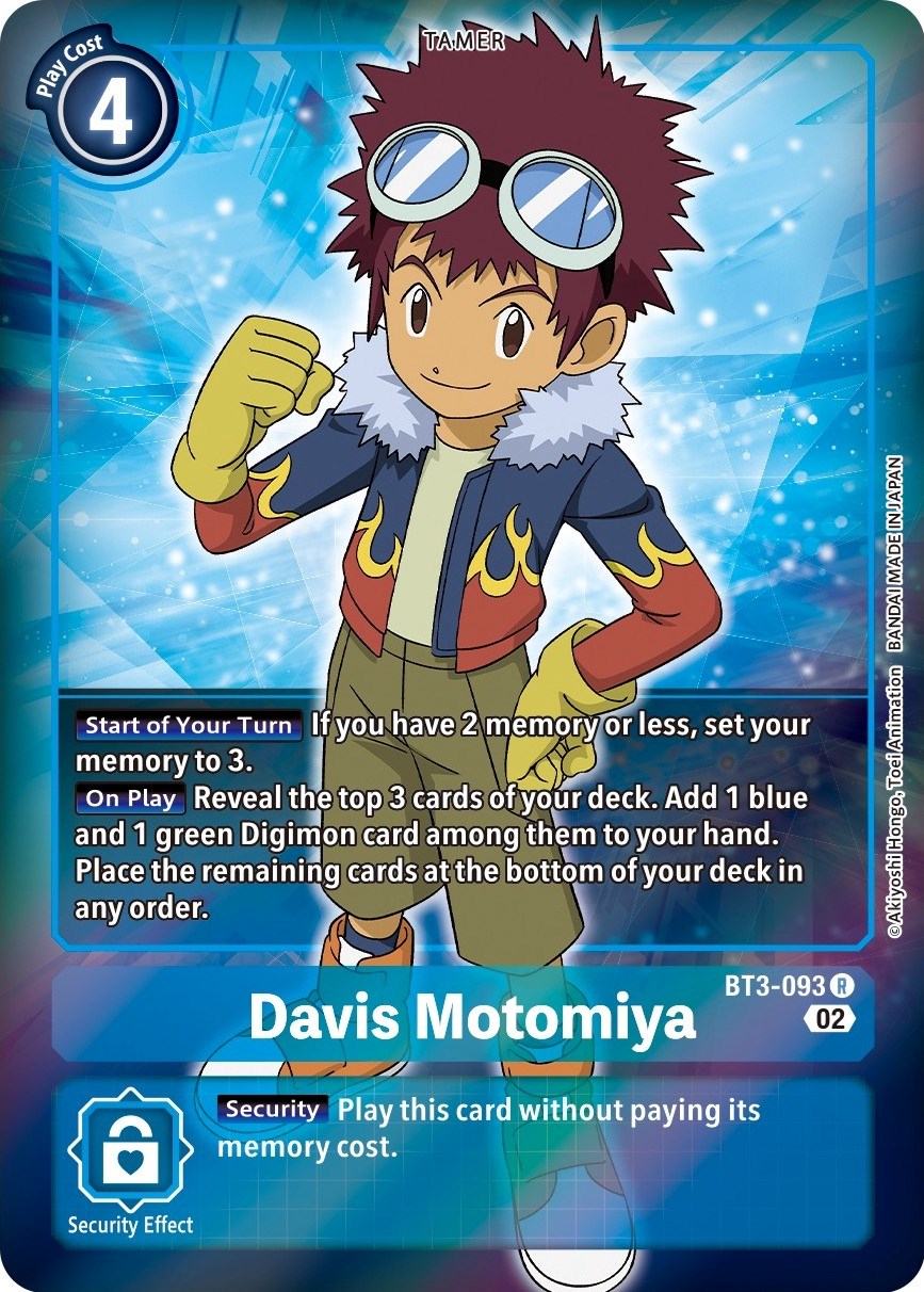 Davis Motomiya [BT3-093] (Alternate Art) [Starter Deck: Jesmon] | Anubis Games and Hobby