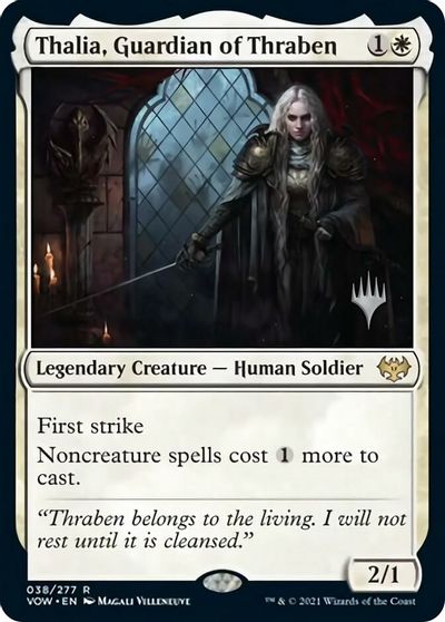 Thalia, Guardian of Thraben (Promo Pack) [Innistrad: Crimson Vow Promos] | Anubis Games and Hobby