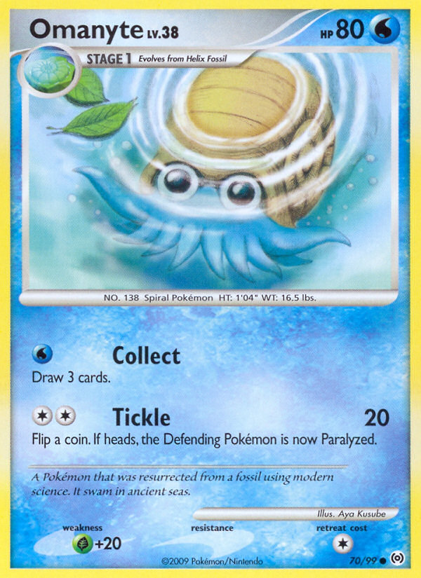 Omanyte (70/99) [Platinum: Arceus] | Anubis Games and Hobby