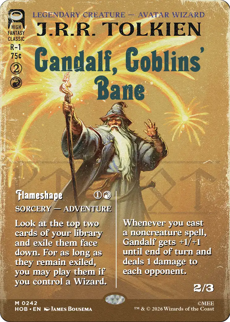 Gandalf, Goblins' Bane (Borderless) [The Hobbit] | Anubis Games and Hobby
