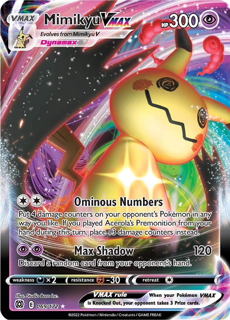 Mimikyu VMAX (069/172) [Sword & Shield: Brilliant Stars] | Anubis Games and Hobby