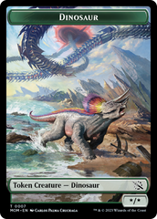 Soldier // Dinosaur Double-Sided Token [March of the Machine Tokens] | Anubis Games and Hobby