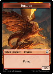 Dragon // Copy Double-Sided Token [Modern Horizons 3 Commander Tokens] | Anubis Games and Hobby