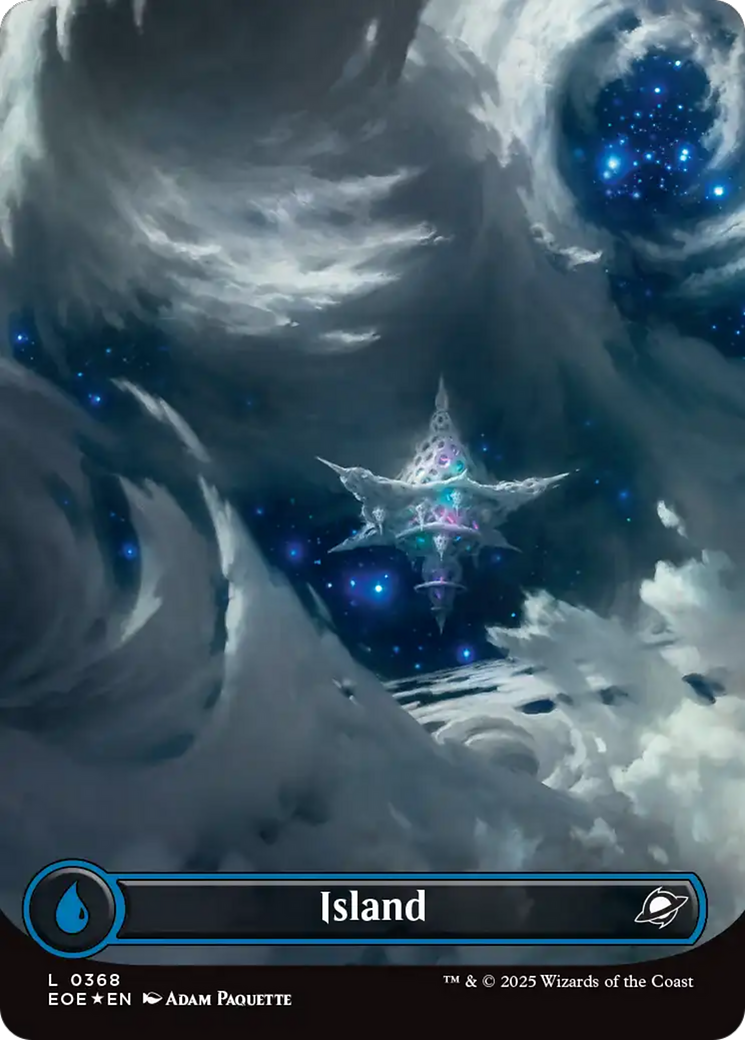Island (0368) (Borderless) (Galaxy Foil) [Edge of Eternities] | Anubis Games and Hobby