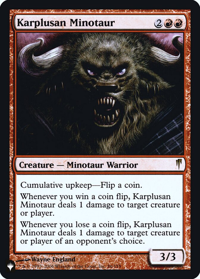 Karplusan Minotaur [Secret Lair: Heads I Win, Tails You Lose] | Anubis Games and Hobby