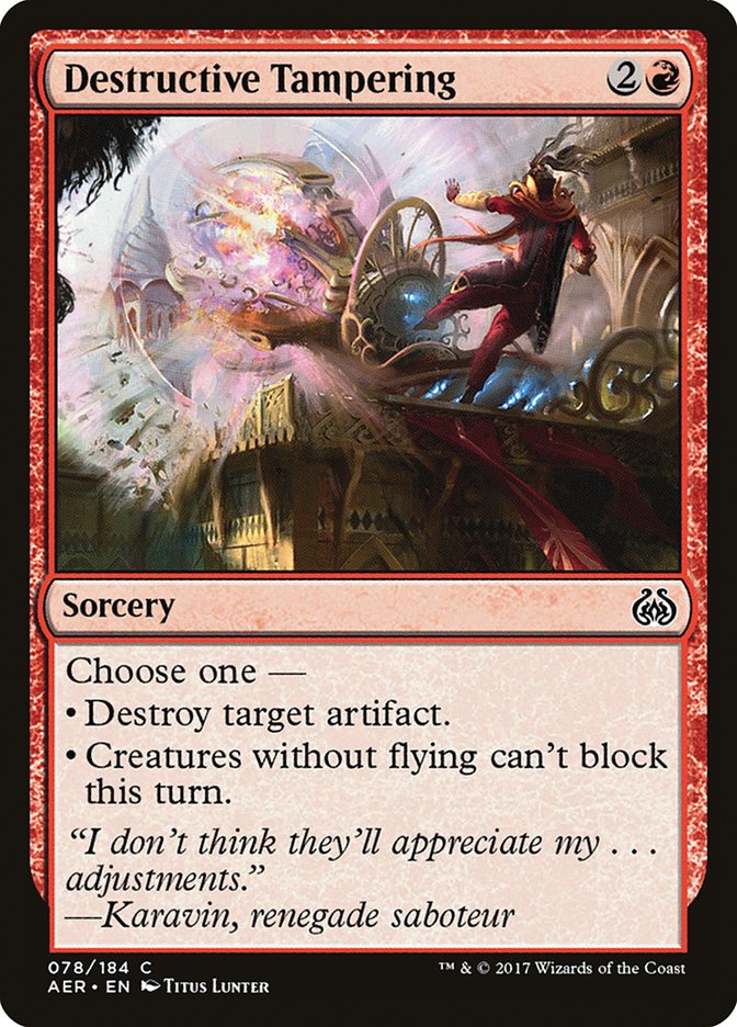 Destructive Tampering [Aether Revolt] | Anubis Games and Hobby