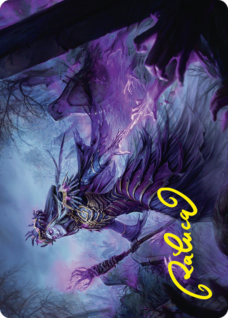 Zul Ashur, Lich Lord Art Card (10/54) (Gold-Stamped Signature) [Foundations Art Series] | Anubis Games and Hobby