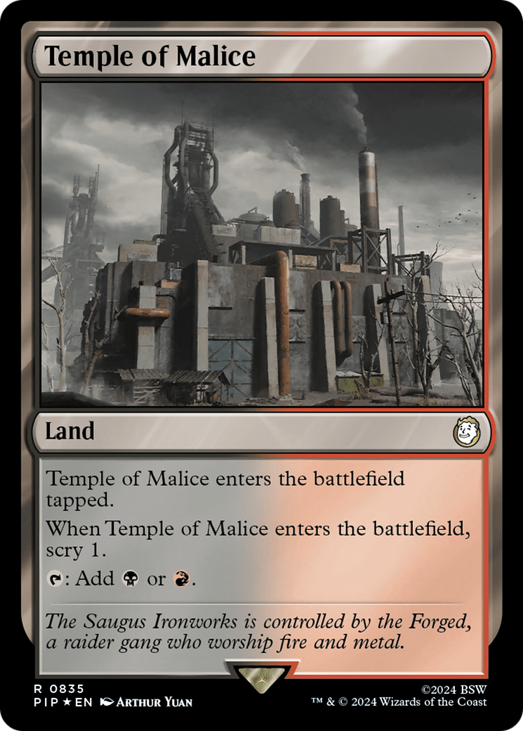 Temple of Malice (Surge Foil) [Fallout] | Anubis Games and Hobby