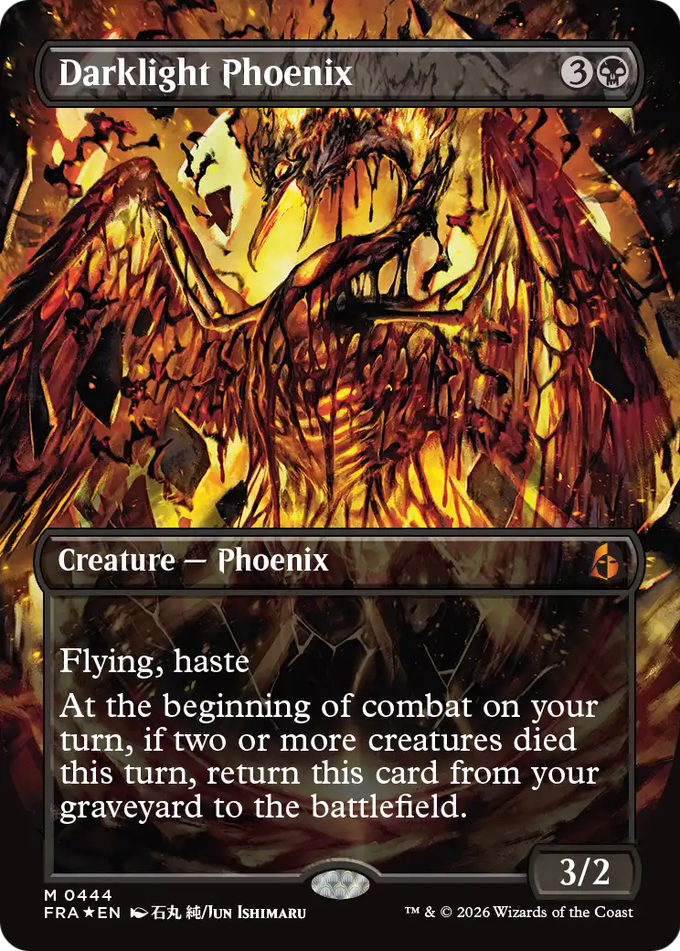 Darklight Phoenix (Borderless) (0444) [Reality Fracture] | Anubis Games and Hobby
