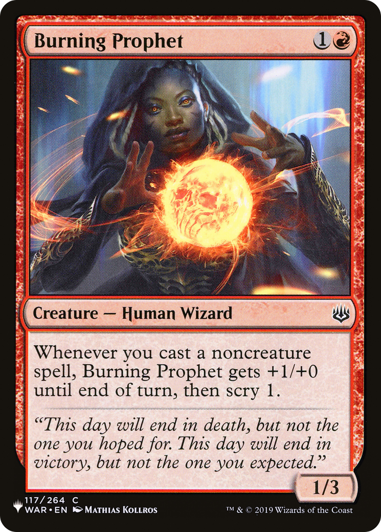 Burning Prophet [The List Reprints] | Anubis Games and Hobby