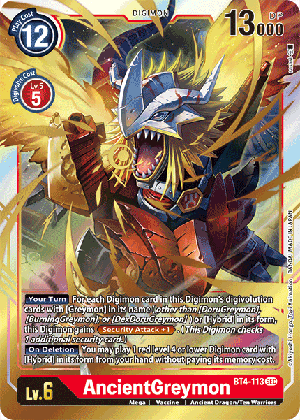 AncientGreymon [BT4-113] [Great Legend] | Anubis Games and Hobby