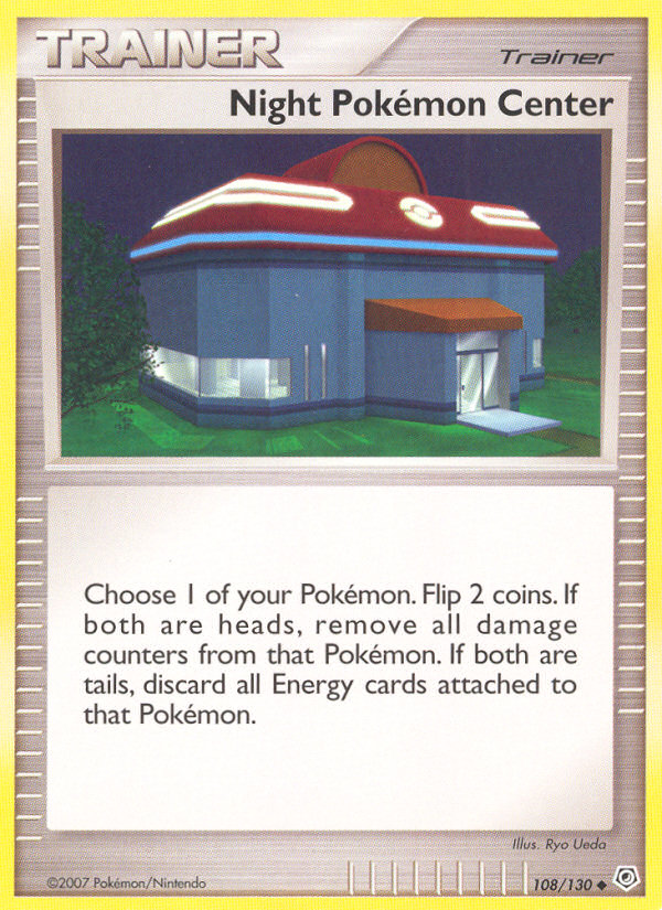Night Pokemon Center (108/130) [Diamond & Pearl: Base Set] | Anubis Games and Hobby