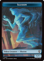 Spirit (0006) // Illusion Double-Sided Token [Secrets of Strixhaven Commander Tokens] | Anubis Games and Hobby