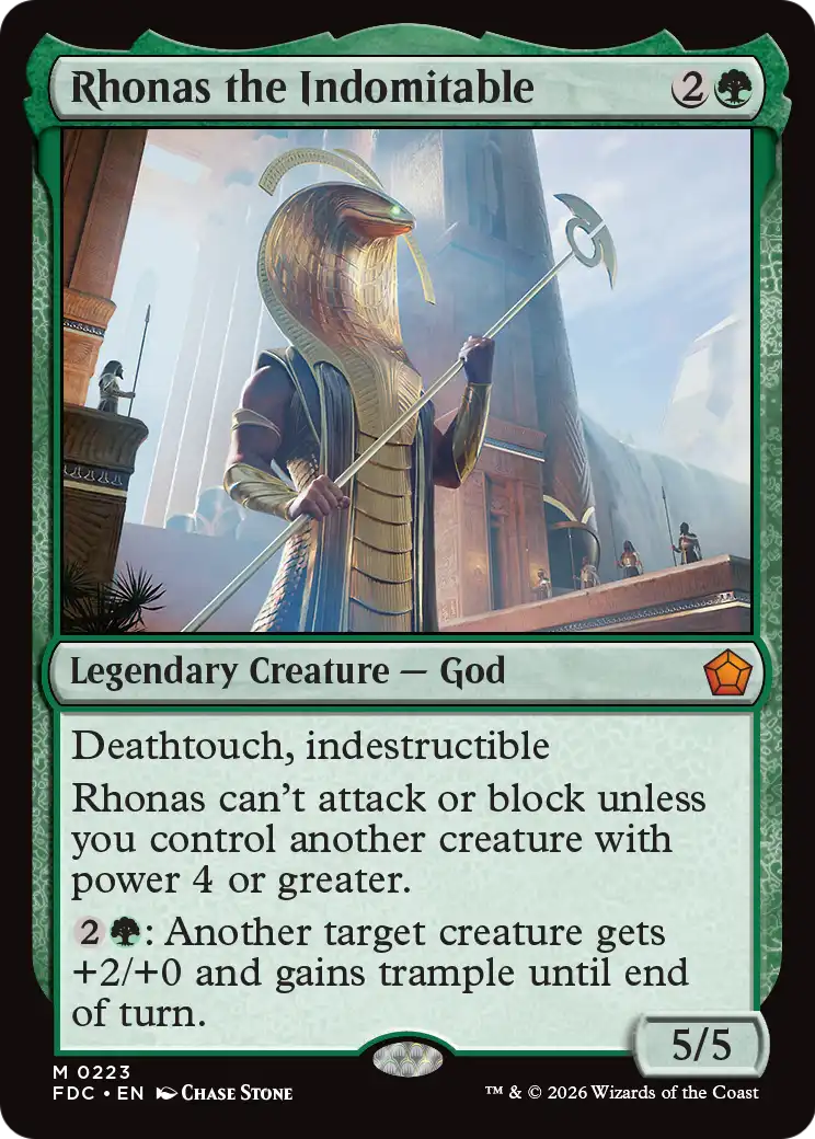 Rhonas the Indomitable [Foundations Commander] | Anubis Games and Hobby