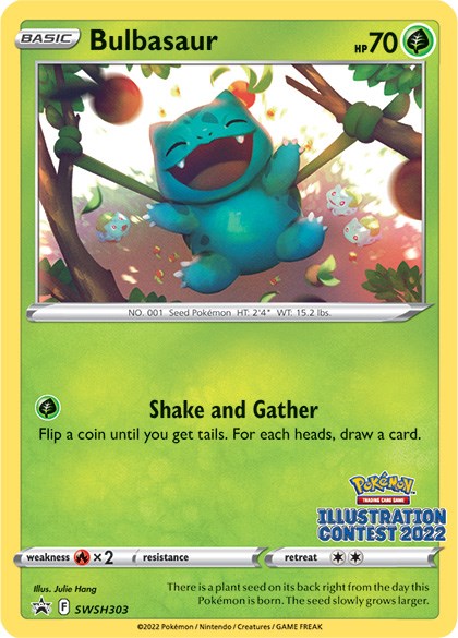 Bulbasaur (SWSH303) (Illustration Contest 2022) [Sword & Shield: Black Star Promos] | Anubis Games and Hobby
