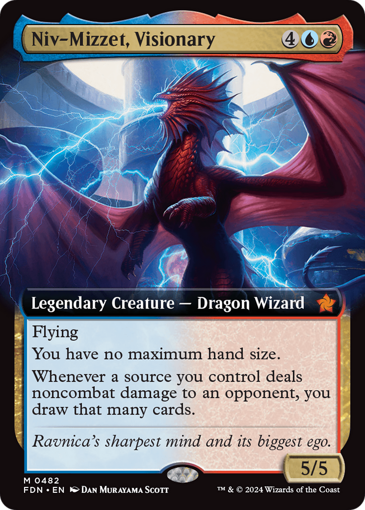 Niv-Mizzet, Visionary (Extended Art) [Foundations] | Anubis Games and Hobby