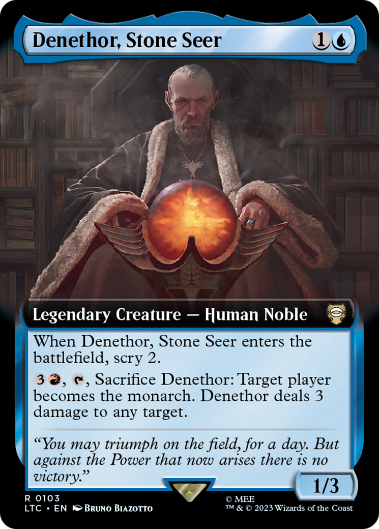 Denethor, Stone Seer (Extended Art) [The Lord of the Rings: Tales of Middle-Earth Commander] | Anubis Games and Hobby