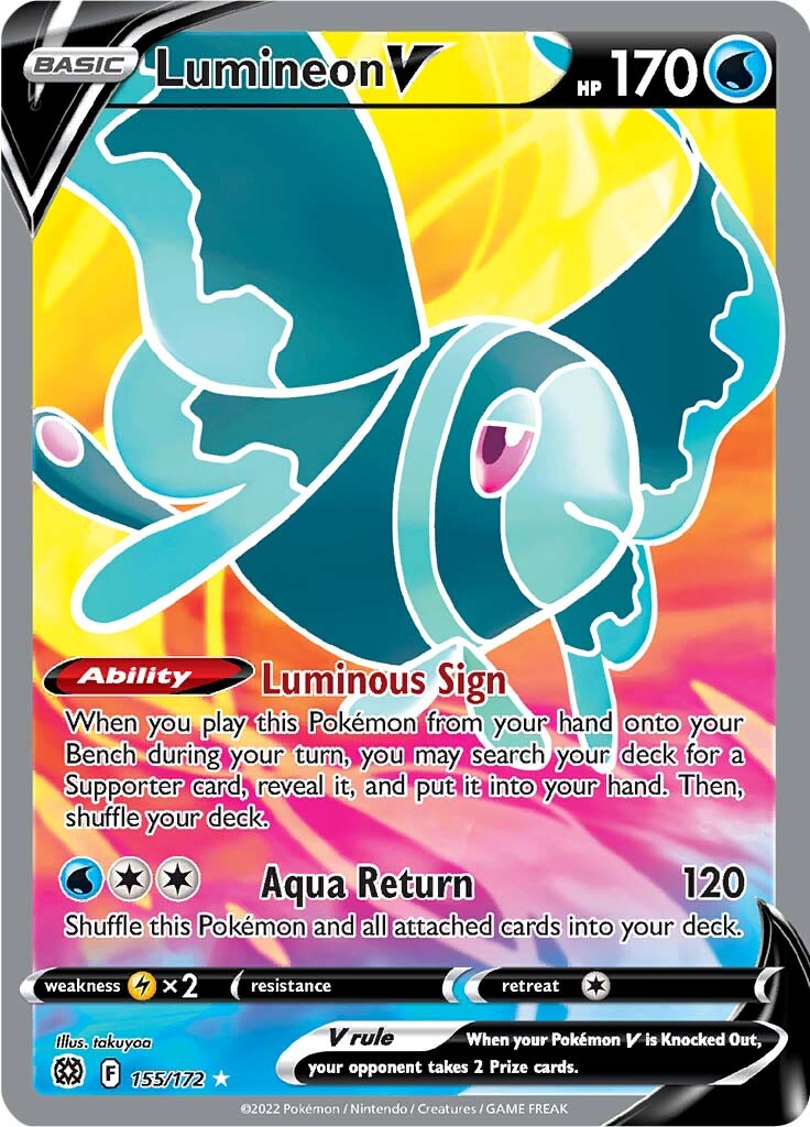 Lumineon V (155/172) [Sword & Shield: Brilliant Stars] | Anubis Games and Hobby