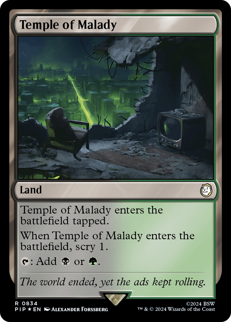 Temple of Malady (Surge Foil) [Fallout] | Anubis Games and Hobby