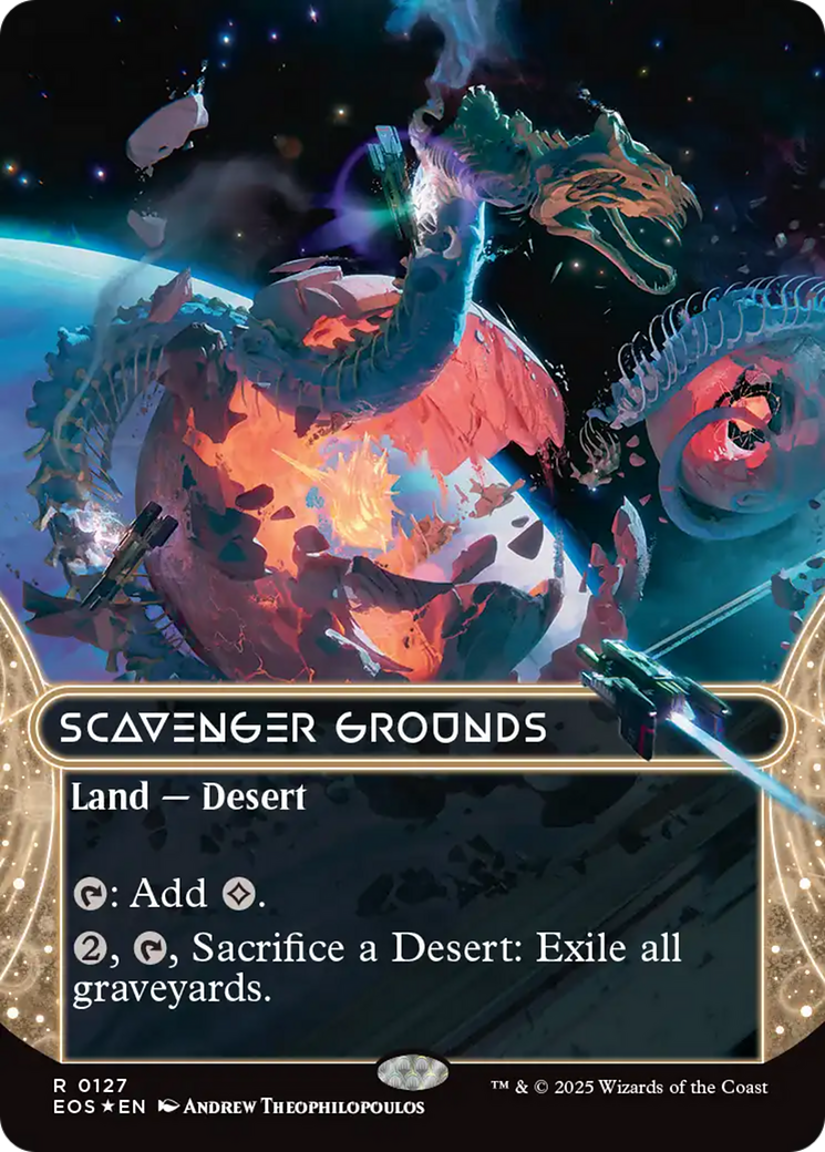 Scavenger Grounds (0127) (Borderless) (Galaxy Foil) [Edge of Eternities: Stellar Sights] | Anubis Games and Hobby