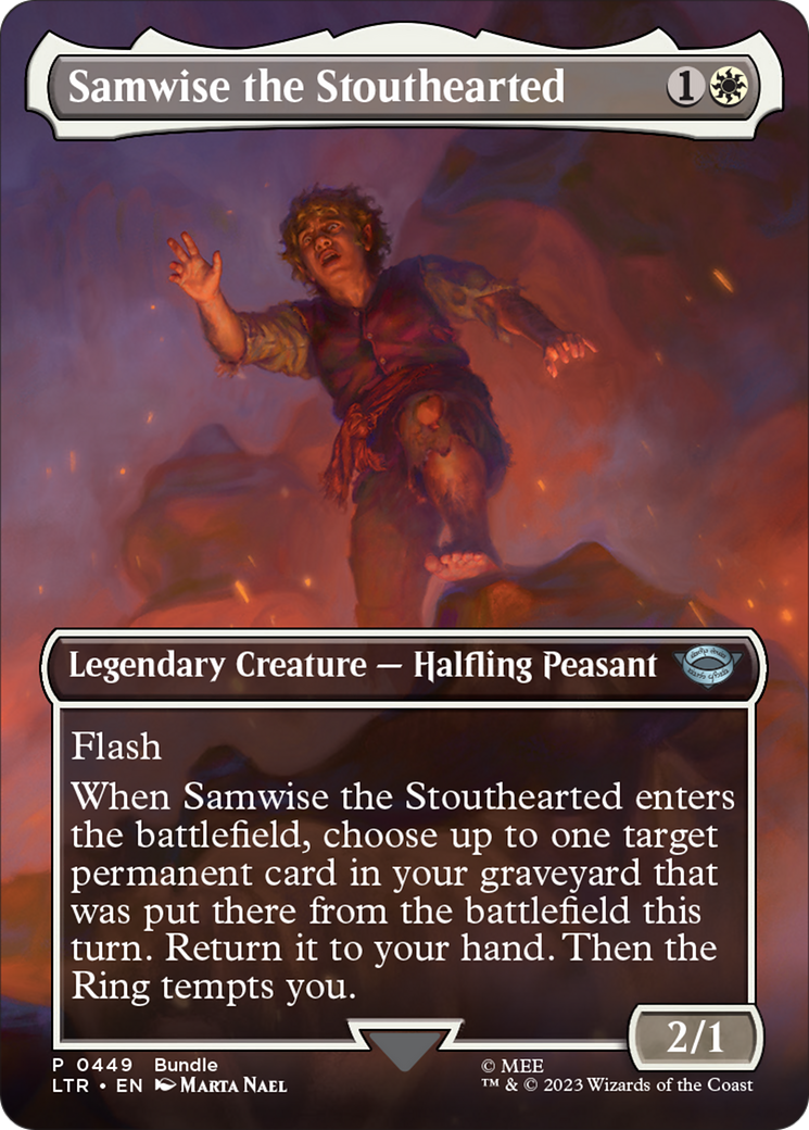Samwise the Stouthearted (Borderless Alternate Art) [The Lord of the Rings: Tales of Middle-Earth] | Anubis Games and Hobby