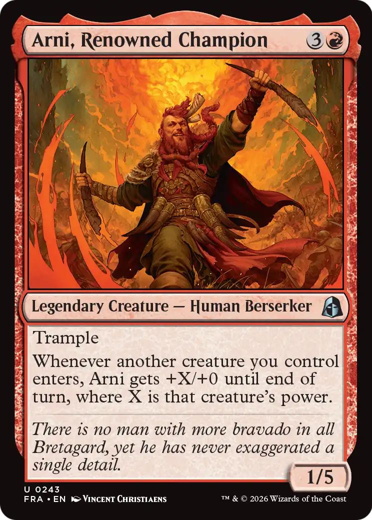 Arni, Renowned Champion [Reality Fracture] | Anubis Games and Hobby