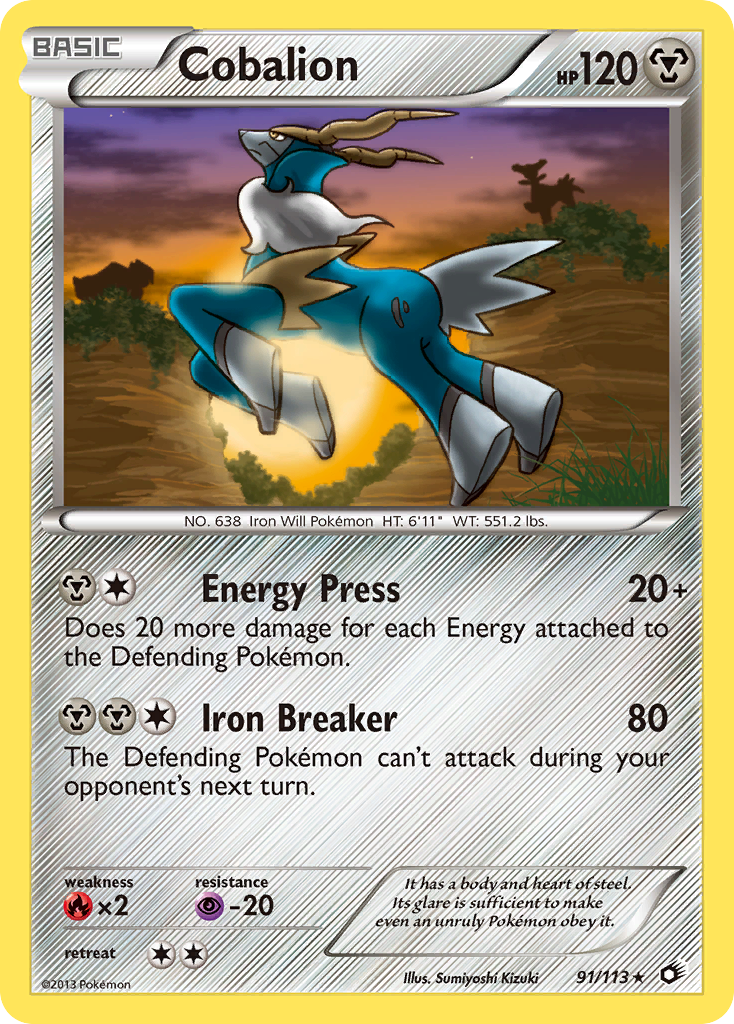 Cobalion (91/113) [Black & White: Legendary Treasures] | Anubis Games and Hobby