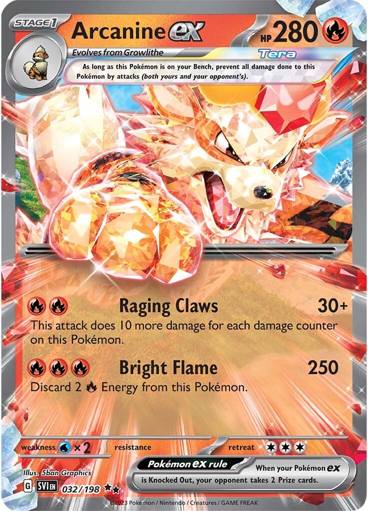 Arcanine ex (032/198) [Scarlet & Violet: Base Set] | Anubis Games and Hobby