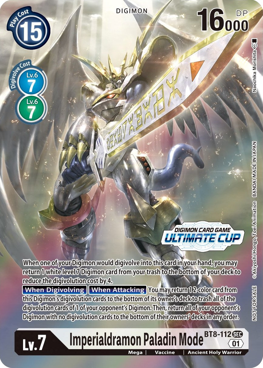 Imperialdramon Paladin Mode [BT8-112] (April Ultimate Cup 2022) [New Awakening Promos] | Anubis Games and Hobby