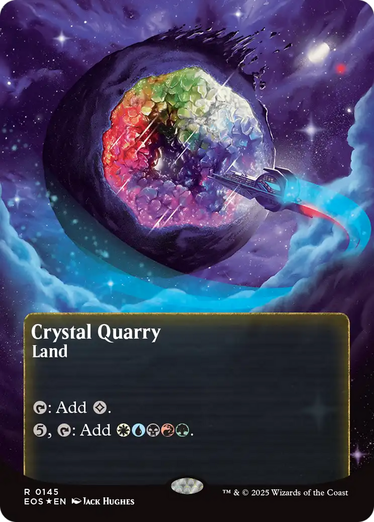 Crystal Quarry (0145) (Borderless) (Galaxy Foil) [Edge of Eternities: Stellar Sights] | Anubis Games and Hobby