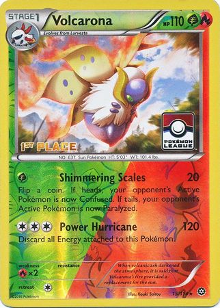 Volcarona (15/114) (League Promo 1st Place) [XY: Steam Siege] | Anubis Games and Hobby