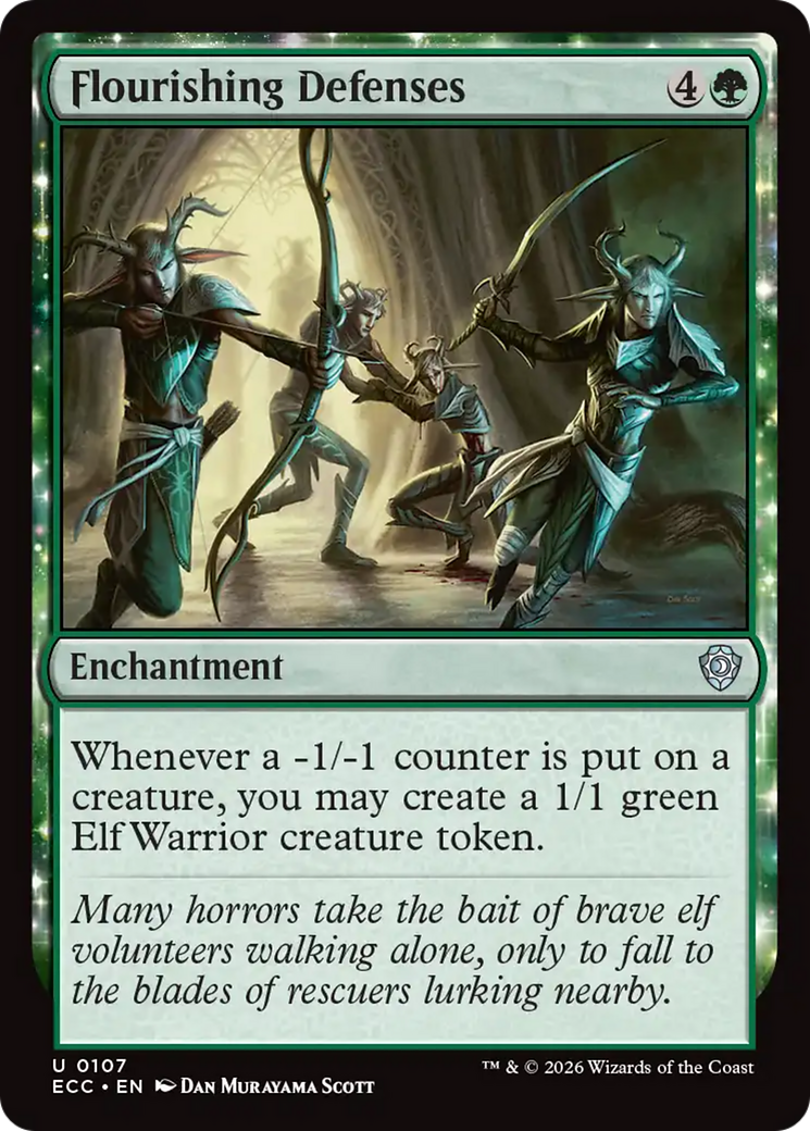 Flourishing Defenses [Lorwyn Eclipsed Commander] | Anubis Games and Hobby