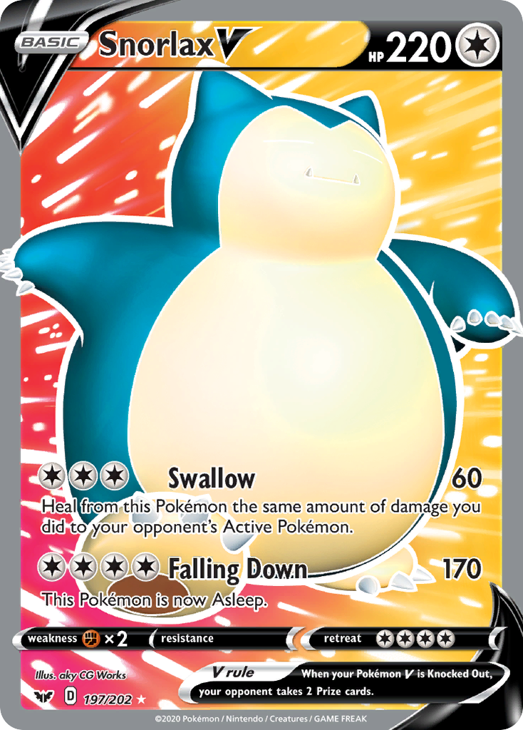 Snorlax V (197/202) [Sword & Shield: Base Set] | Anubis Games and Hobby