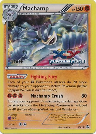 Machamp (XY13) (Staff) [XY: Black Star Promos] | Anubis Games and Hobby