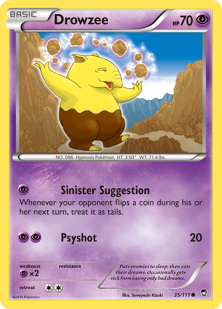Drowzee (35/111) [XY: Furious Fists] | Anubis Games and Hobby