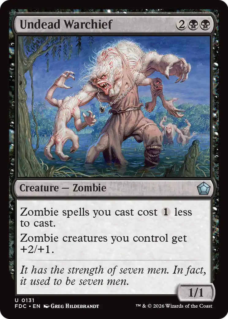 Undead Warchief [Foundations Commander] | Anubis Games and Hobby