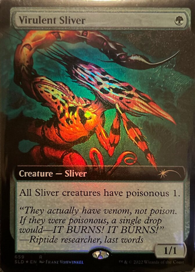 Virulent Sliver (Extended Art) [Secret Lair Drop Promos] | Anubis Games and Hobby