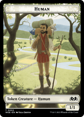 Human // Food (0010) Double-Sided Token [Wilds of Eldraine Tokens] | Anubis Games and Hobby