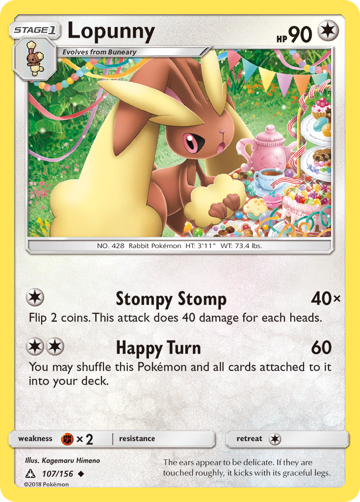 Lopunny (107/156) [Sun & Moon: Ultra Prism] | Anubis Games and Hobby
