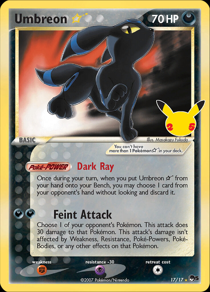 Umbreon (17/17) (Star) [Celebrations: 25th Anniversary - Classic Collection] | Anubis Games and Hobby