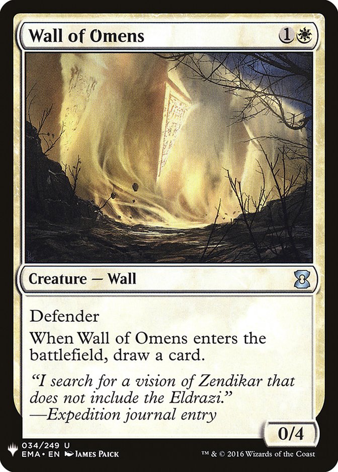 Wall of Omens [Mystery Booster] | Anubis Games and Hobby