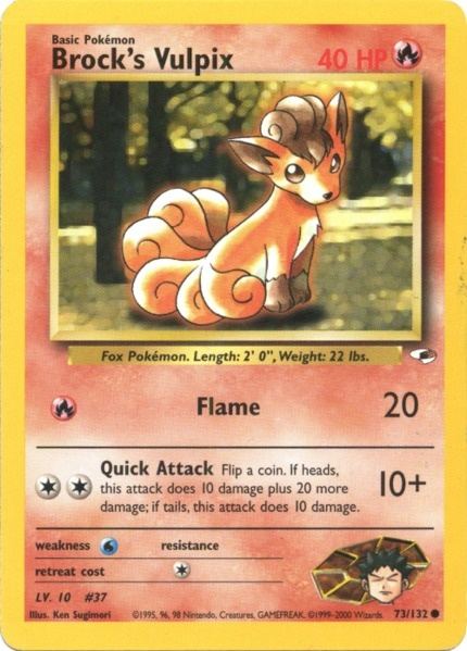 Brock's Vulpix (73/132) [Gym Heroes Unlimited] | Anubis Games and Hobby