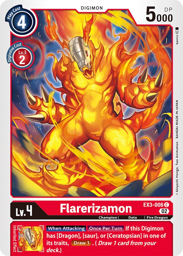 Flarerizamon [EX3-006] [Draconic Roar] | Anubis Games and Hobby